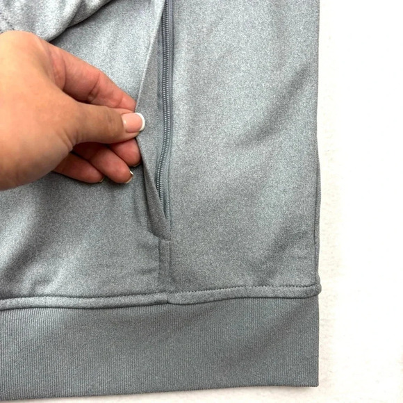 UnderArmour Men’s Gray Heather Coldgear Loose Full Zip Athletic Jacket Size XXL - Picture 8 of 14